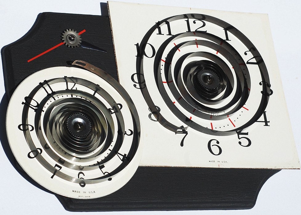 Junk Art Assemblage Clock Faces Wall Hanging
