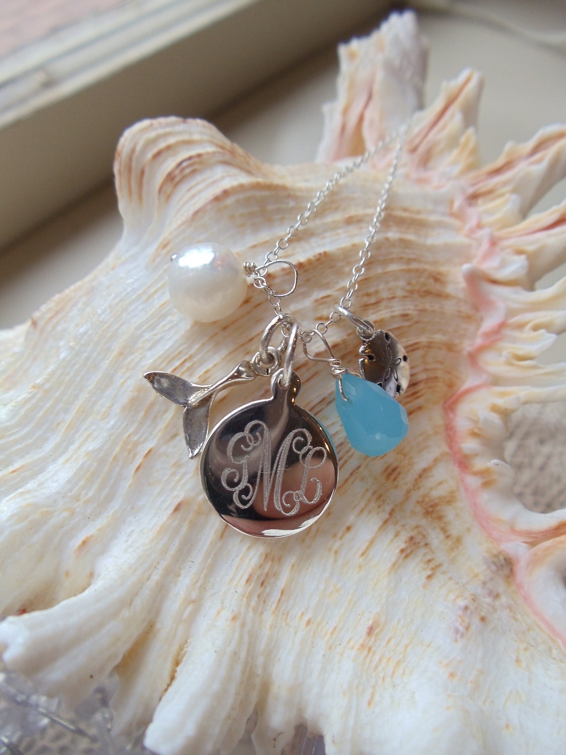 CUSTOM Necklace, sterling silver necklace, charm necklace, monogram necklace