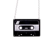 cassette tape acrylic necklace
