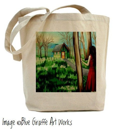 All Natural, Reusable Tote Bag- ((Little Red Riding Hood))