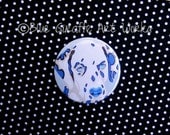 Handmade Pin-back Button featuring an original Dalmatian portrait