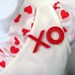 X O Brooches - Lapel Pins / Red / Valentine / XO - Love - Kisses / Embellished Upcycled Sign Letters / OOAK