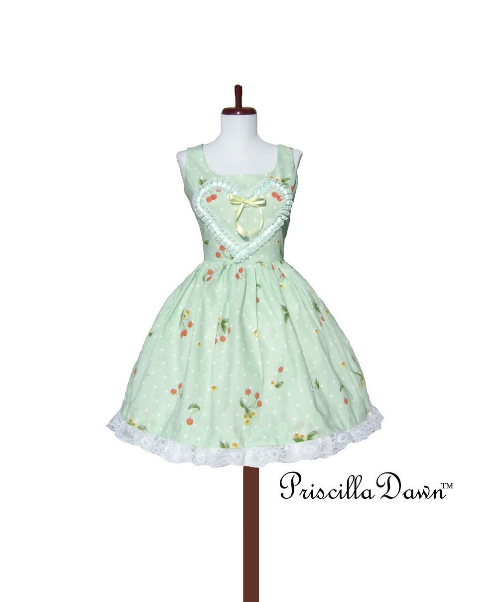 Sale Cherry Jumper Dress CUSTOM in your SIZE