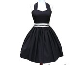 Ready to Ship Medium Small Little Black Dress Swing Rockabilly Retro inpired