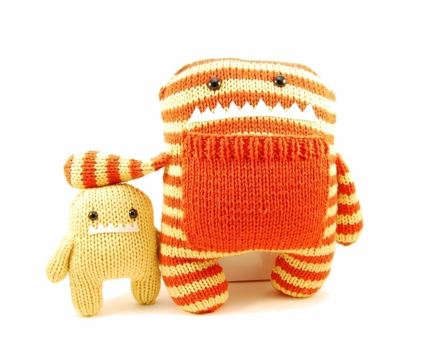 Daphne and Delilah the Momma and Baby Monster Knitting Pattern Pdf INSTANT DOWNLOAD