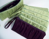 Pleated Clutch in silk dupioni- Monogram available- Bridesmaid gifts, bridesmaids wristlets, bridal bags, purse, wedding party