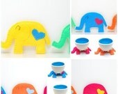 LOVE cozy elephant coasters - Set of Five