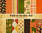 FALL is in the AIR Paper Pack - Commercial or Personal Use Printable Digital Scrapbooking Background Papers Stationary Buy 2 Get 1