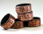 Wide Copper Band Ring Personalized