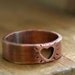 Heart Ring Cutout Copper Band (E0198)