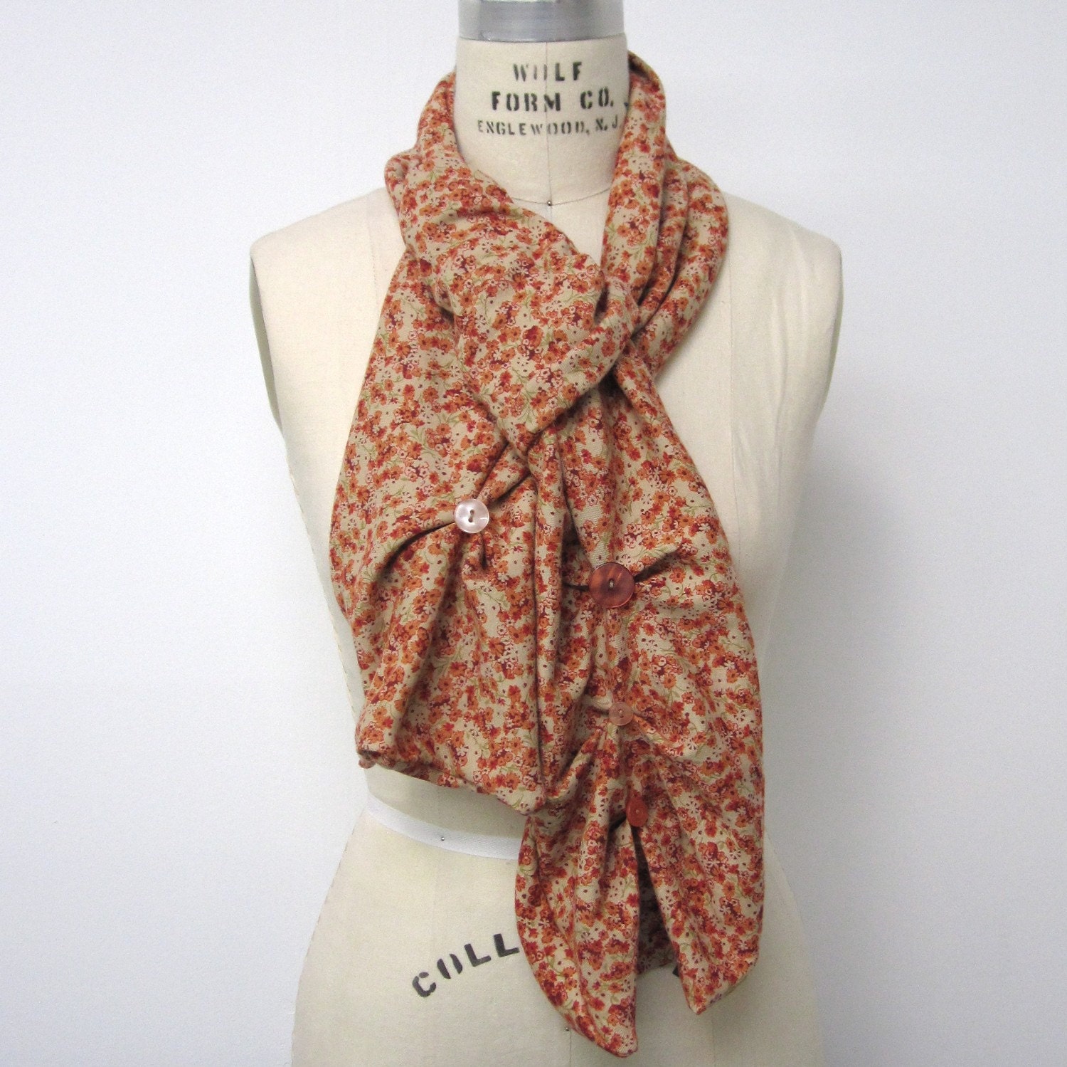 Spring Flower Tuck Scarf