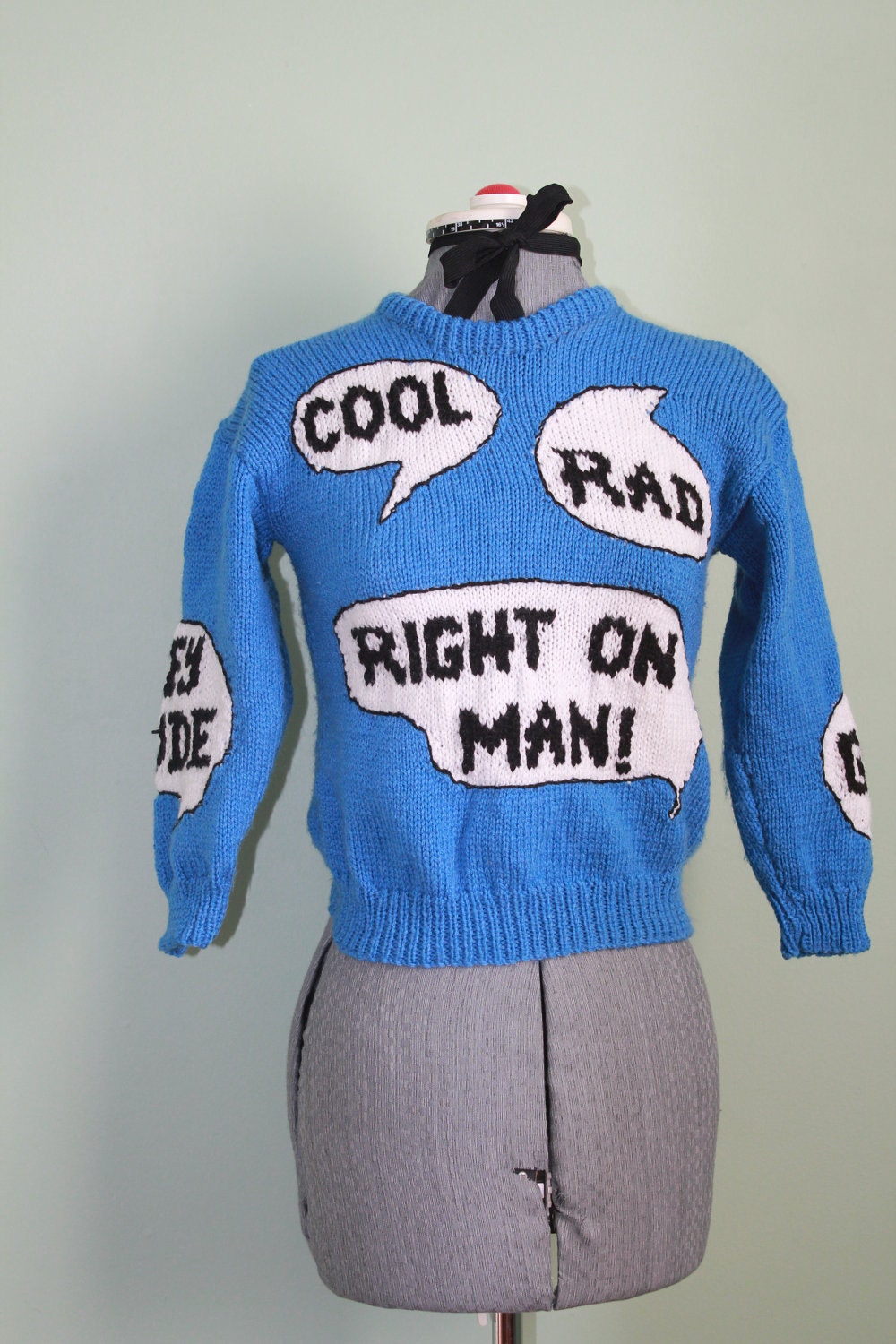 1970s Novelty Sweater - Hey Dude