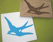 Swallow Bird Hand Carved Rubber Stamp