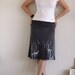 Women Skirts - Gray Jersey Knee Length A-lne skirt - Lovely Neighbors From the Woods - size Small