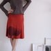 Womens Burnt Orange Knee Length Skirt - A-line jersey skirt - Tree Huger - size Medium