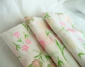 LAST ONE vintage lightweight sheer floral fabric