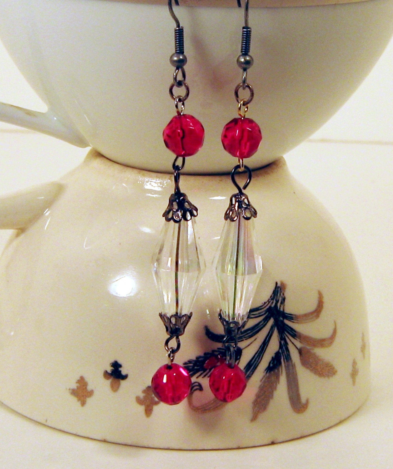 Vintage Circus Burlesque Earrings Dangle