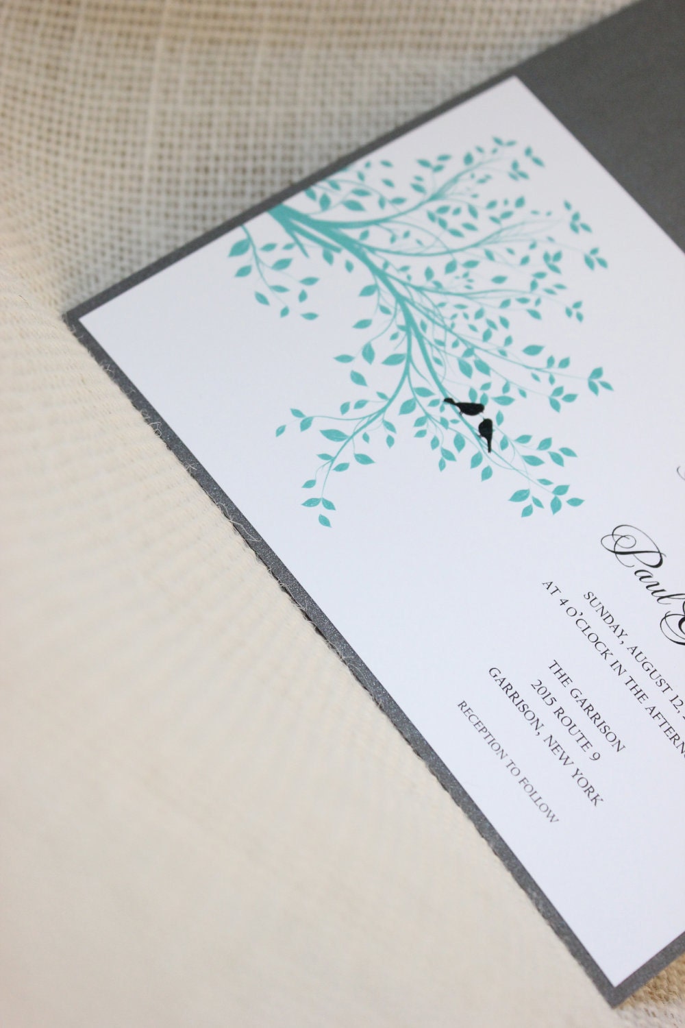 The Love Birds Invitation Sample Set - Thermography Printing Available
