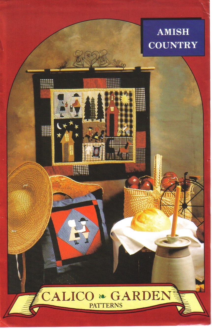 Sewing Pattern Amish Country Wall Quilt and Pillow by Calico Garden