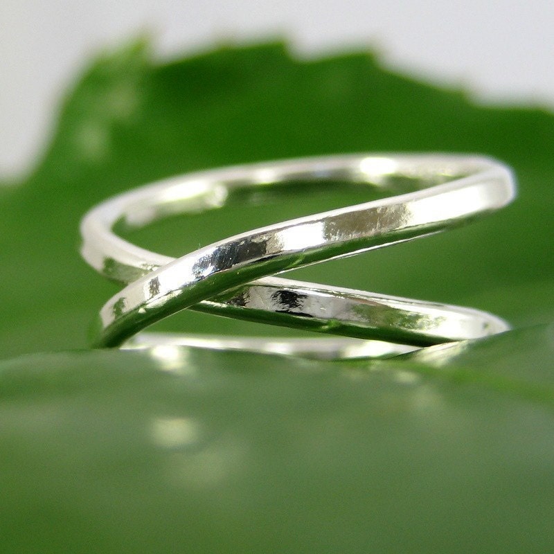 Fine Silver Infinity Eternity Ring, set of two, Sea Babe Jewelry