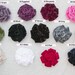 Velvet Ribbon Rose Fabric Flower Teal Hat Corsage Pin Baby Pageant Bridal Hair Accessory Applique