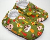 70s Mushrooms Cloth Baby Shoes