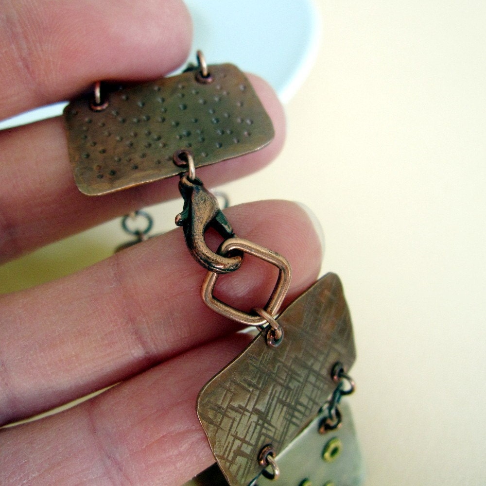 Croque-Monsieur - sterling silver and copper bracelet