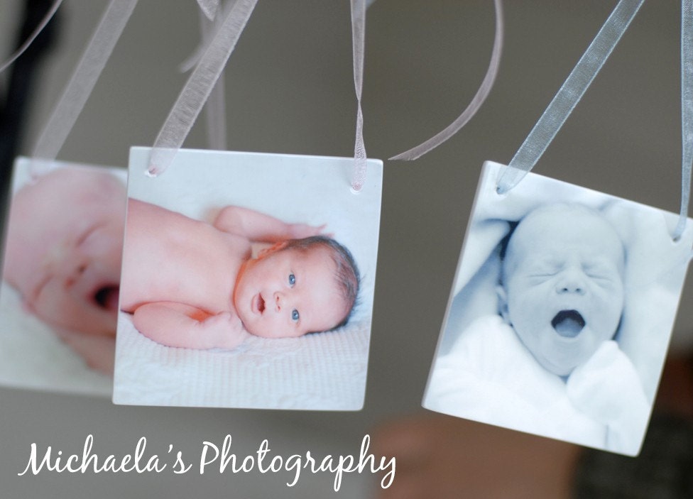 O1 - Christmas Photo Ornament, Perfect for Holidays or New Baby Gifts - One-sided