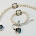 B18 - Flower Girl and Maid of Honor Pearl Bracelets with Sterling Heart and Small Photo Charm