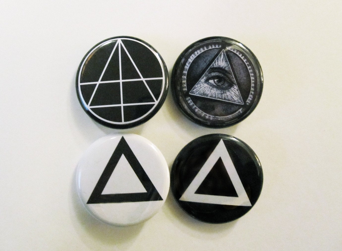 PANDA EYES Badge Pack 4 - Occult Triangles