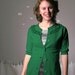 Eco friendly sweatshirt cardigan handmade green custom SUGAR FREE