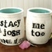 Personalized Wedding Mugs - I DO Me TOO - 2 Cup Set HandMade To Order Custom Bride & Groom Couples Name, Wedding Date, Momogram, Initials