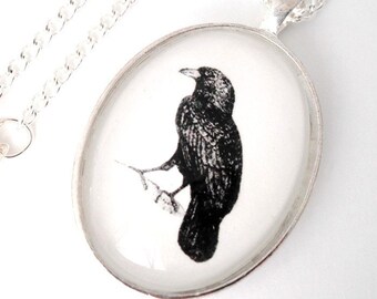 The Raven Silver Pendant Necklace