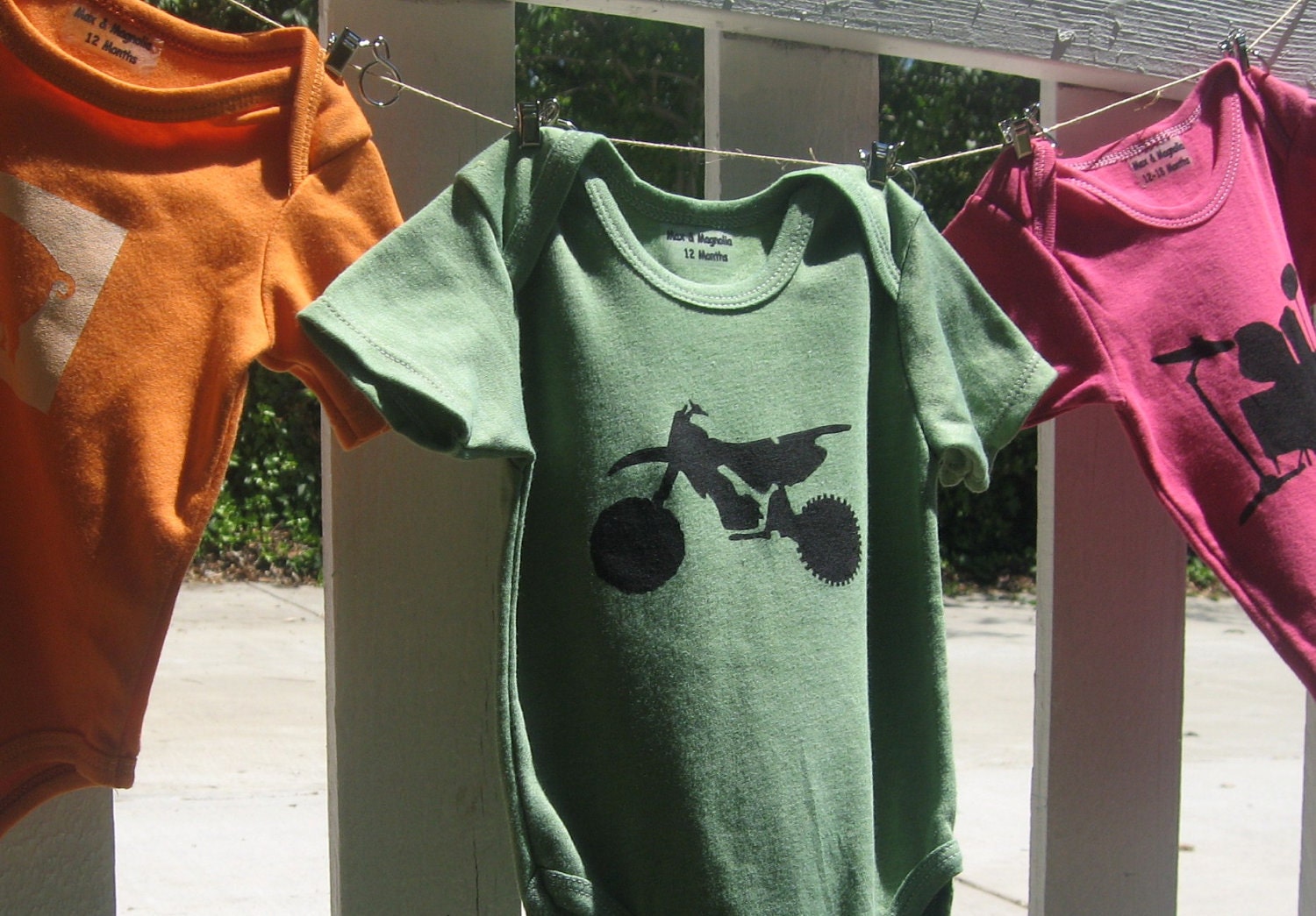 DIRT BIKE Stencil Onesie