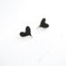 Black Heart Stud Post Earrings, Sterling Silver Artisan Jewelry...