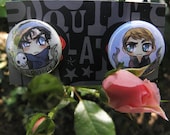 BBC's Sherlock Holmes and Watson Chibi 1inch Buttons