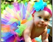 Rainbow Tutu Birthday Tutu Girl Skirt sz 2T 3T 4T 5T