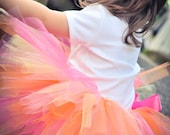 Toddler Tutu: Sewn Sorbet Sweetie tutu and headband , sizes 3 through 5 toddler, super speedy shipping