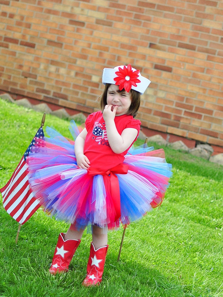 Tutu - Red White Blue Tutu Baby Toddler Tutu Skirt 4th of July Patriotic Tutu