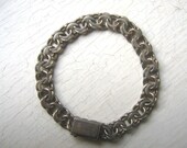 Scandinavian Double Link Sterling Silver Charm Bracelet Smaller Link Vintage 60's