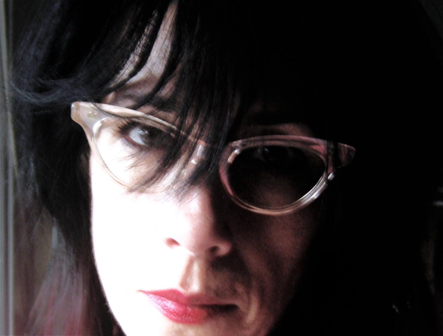 French 50's Cat Eye Eyeglass Frames Salmon Pink Icy Eyeglasses Eyeglass Frames