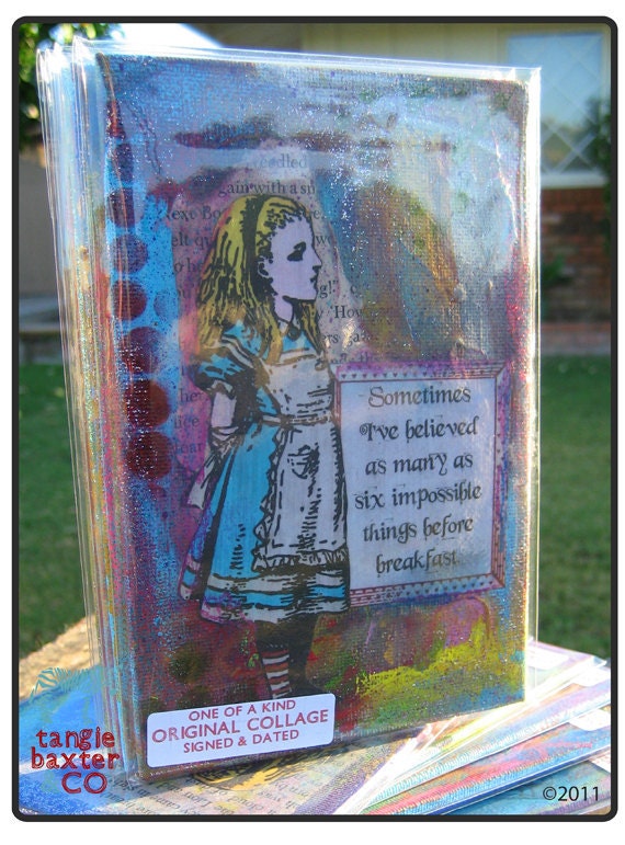 Alice Original Mixed-Media Collage by Tangie