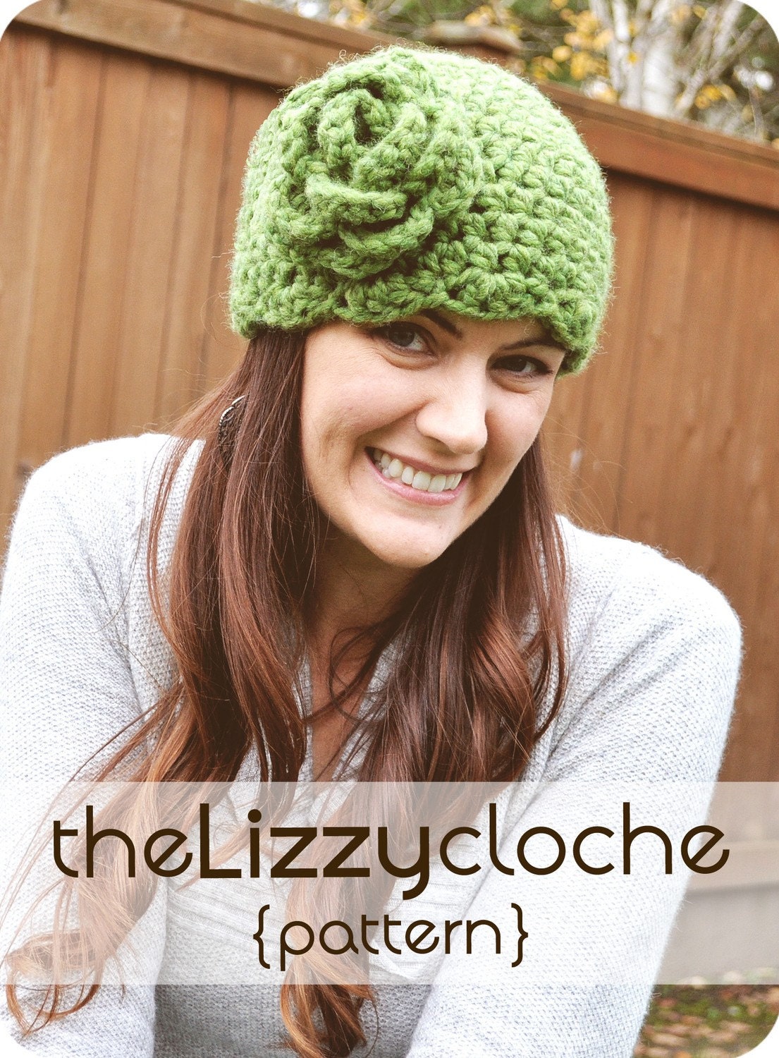 The Lizzy Cloche Crochet PATTERN Sizes 12 Months to Adult Hat Beanie with Flower