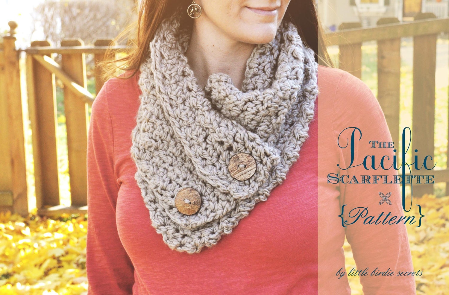 The Pacific Scarflette Crochet Cowl Neckwarmer Pattern