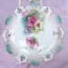 RS Prussia Pink and Aqua Handled Cake Plate/Server