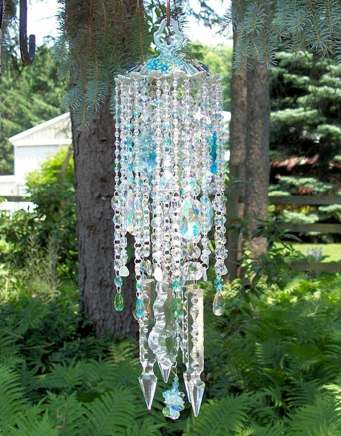 Jeweled Sea Gypsy Antique Crystal Wind Chime