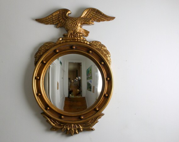 Vintage Eagle Mirror -  Porthole Nautical Style