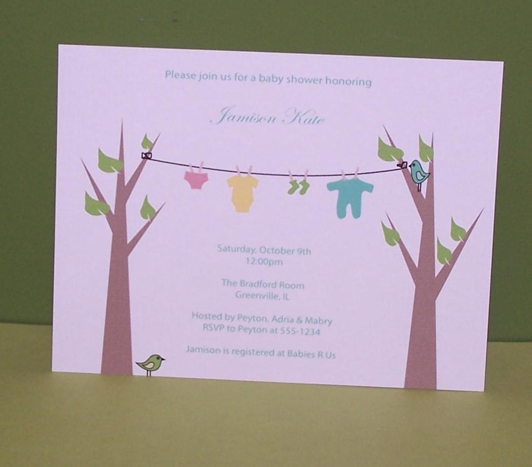 Clothesline baby shower invitation (set of 10) Il_170x135