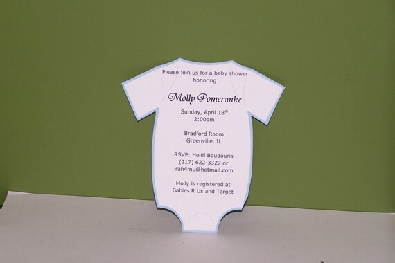 Onesie shaped baby shower invitations (set of 10) Il_570xn