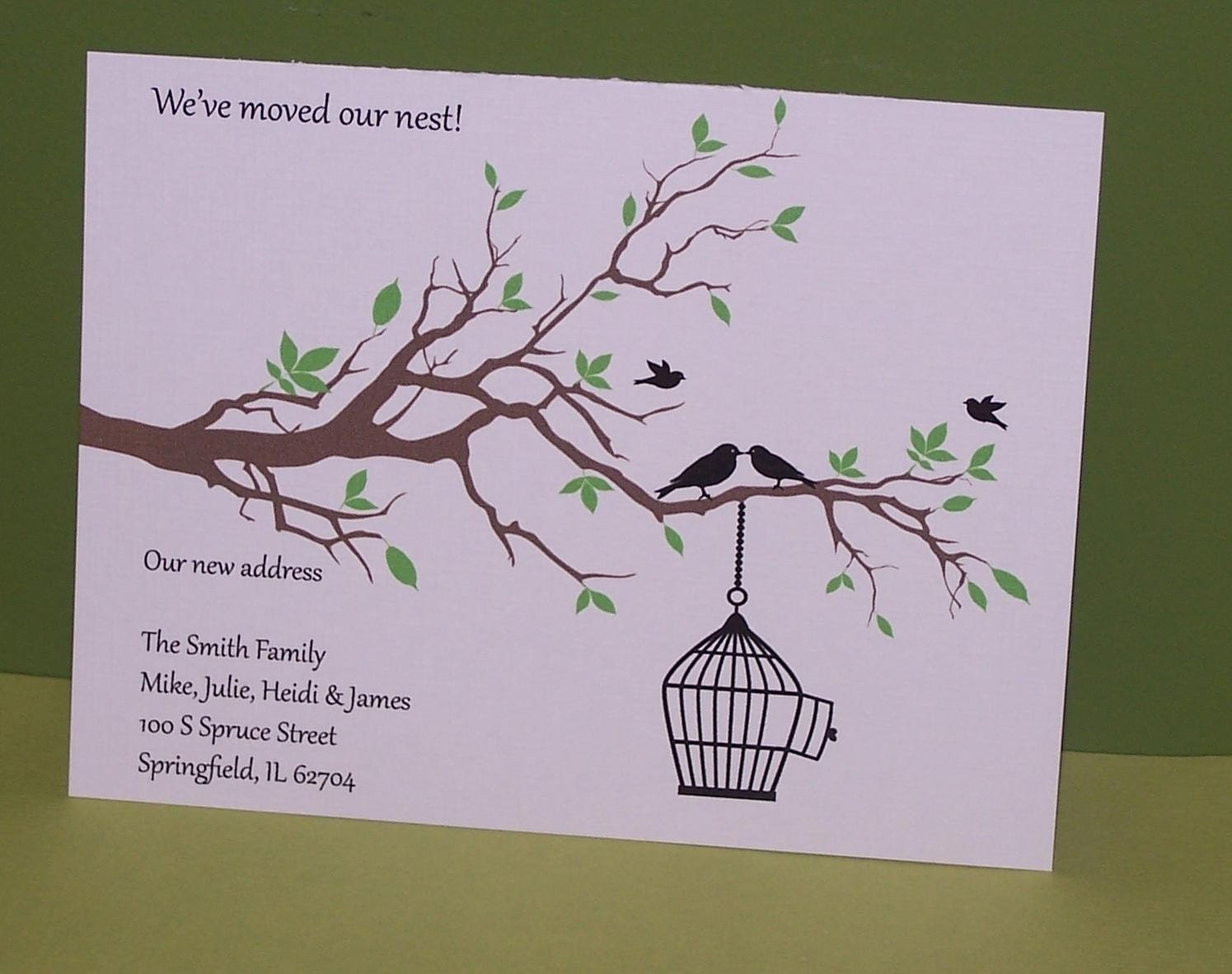 Custom moving announcement weve moved our nest (set of 10) Il_570xn